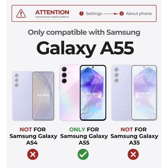 Dexnor 360 Kickstand Camprotector Θήκη Samsung Galaxy A55, Μπλε