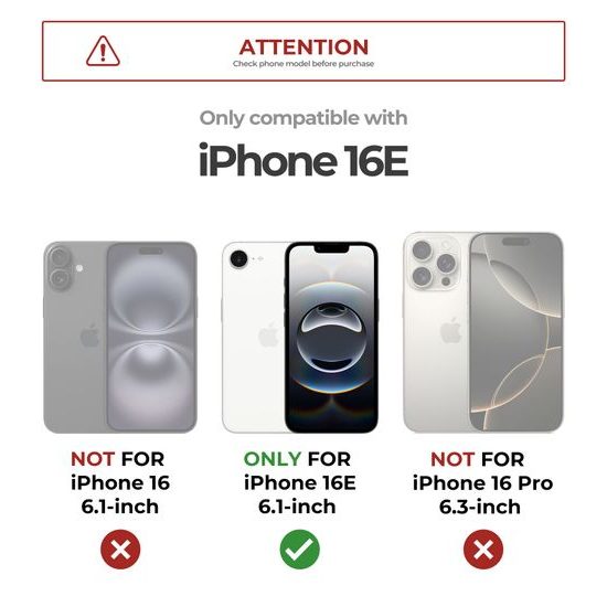 Dexnor Privacy MagSafe állvánnyal és kameravédelemmel tok iPhone 16e / 17e, fekete