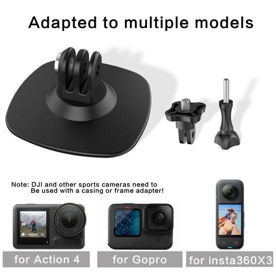 Flexible Helmet Mount – Καμπύλη αυτοκόλλητη βάση για action cameras (6,5 × 6,5 cm)