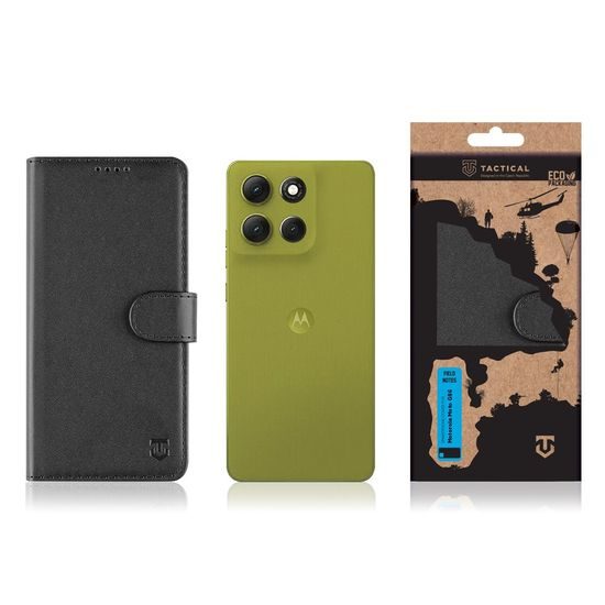 Tactical Field Notes cover til Motorola Moto G86 - Sort