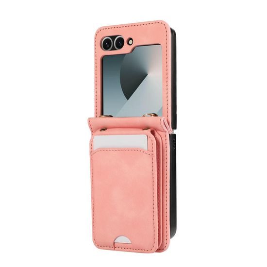 Crossbody θήκη, Samsung Galaxy Z Flip 6, ροζ