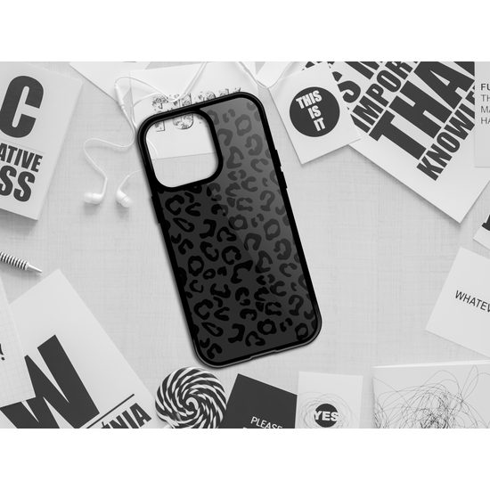 Momanio obal, iPhone 13, Black leopard