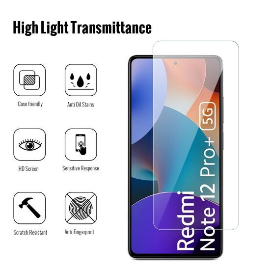 JP Long Pack Tvrdených skiel, 3 sklá na telefón, Xiaomi Redmi Note 12 Pro Plus