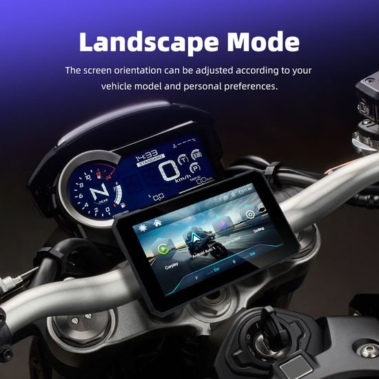 5" motocyklový displej s bezdrôtovým Apple CarPlay a Android Auto