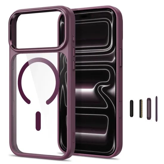 Tech-Protect MagMat MagSafe Case für iPhone 17 Pro Max / 18 Pro Max - Hybrid Schutzhülle mit Camera Control - Weinrot
