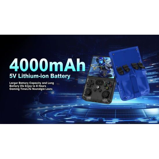 R36 Pro Φορητή κονσόλα παιχνιδιών με 3,5" IPS οθόνη, μαύρη