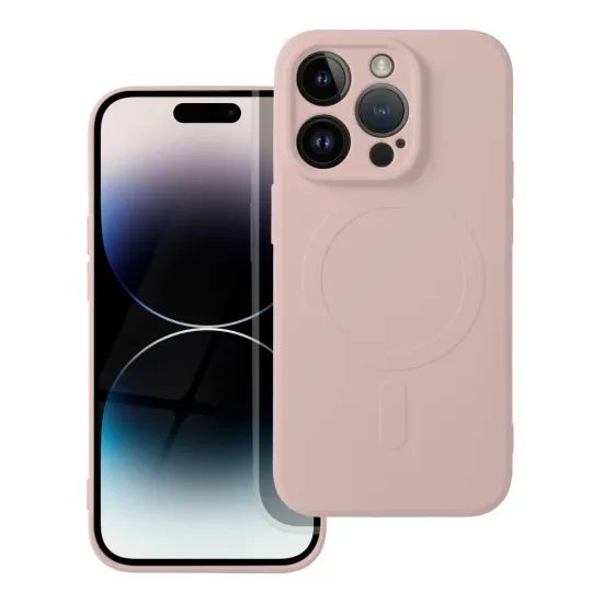 Silicone Mag Cover husă, iPhone 14 Pro, roz