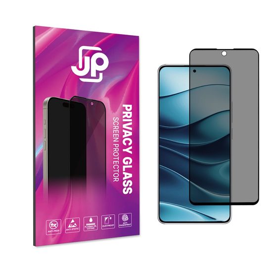 JP Privacy Προστατευτικό Γυαλί Οθόνης, Xiaomi Redmi Note 14 4G, μαύρο