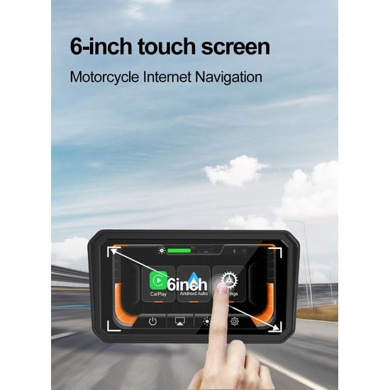 Motociklistički 6" CarPlay zaslon s bežičnim Apple CarPlay i Android Auto