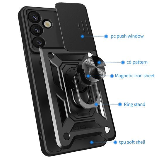 Techsuit CamShield, Samsung Galaxy S25 Plus, čierny