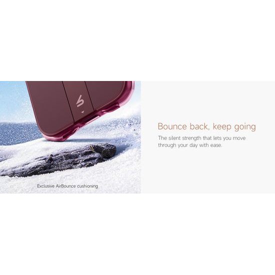 Husă Suritch AirBounce Bumper MagSafe Kickstand CamProtector, iPhone 17 Pro Max / 18 Pro Max, vișiniu