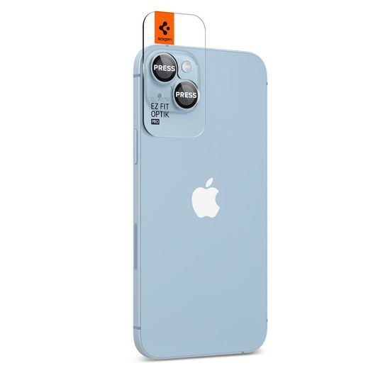 Spigen Optik.TR Ez Fit kameravédő, 2 darab, iPhone 14 / 14 Plus / 15 / 15 Plus, kék