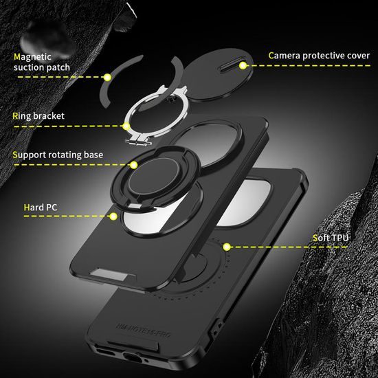 Camslide Stand maska, Xiaomi Redmi Note 15 Pro Plus 5G, crna