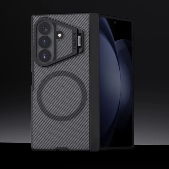 Samsung Galaxy Z Fold 8 Ultra ümbris – Nillkin CamShield Pro Magnetic – läbipaistev / must