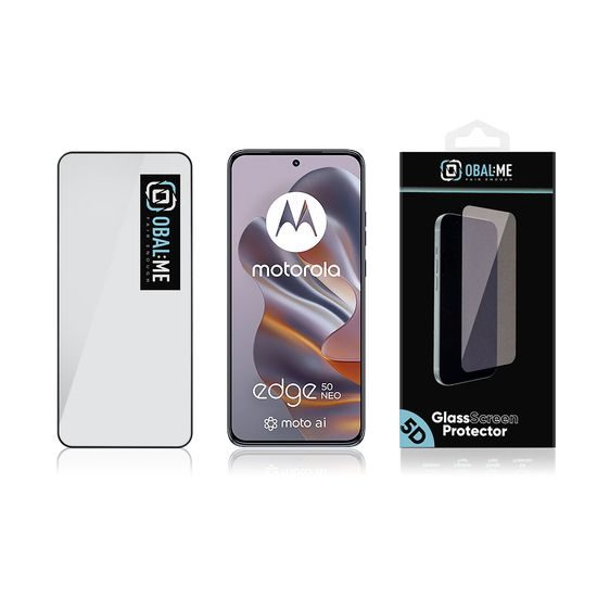OBAL:ME 5D Tvrdené Sklo pre Motorola Edge 50 Neo, čierne