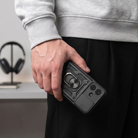 Tech-Protect CamShield Pro Schutzhülle für Xiaomi Redmi Note 17 Pro 5G - Hybrid Case mit Kameraschutz und 360° Ring - Schwarz