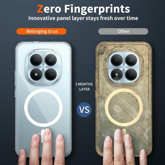 Magsafe Clear Schutzhülle für Xiaomi Redmi Note 15 Pro Plus 5G - Magnetische Handyhülle - Durchsichtig