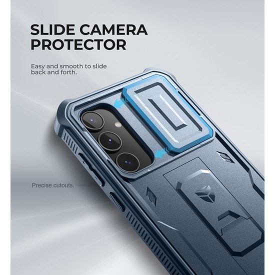 Dexnor 360 Kickstand táborvédő borító Samsung Galaxy A35, kék