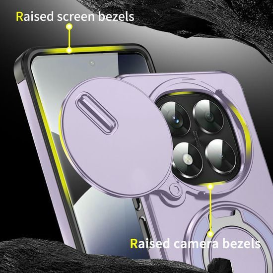 Θήκη Camslide Stand, Xiaomi Redmi Note 14 Pro Plus 5G, μωβ