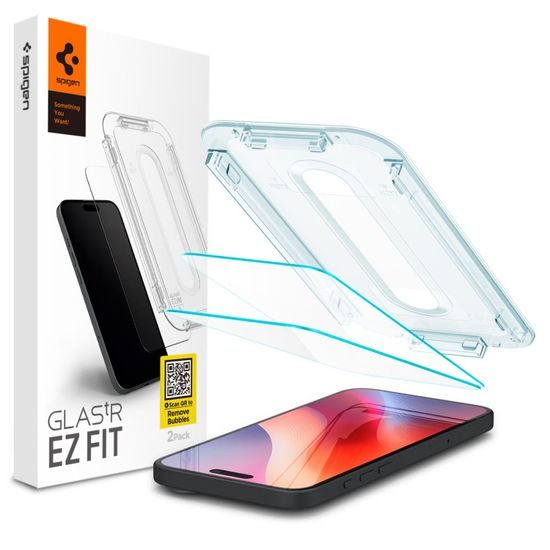 Spigen Glass.TR EZFit z aplikatorjem, 2 kosa, Zaščitno kaljeno steklo, iPhone 16 Pro Max