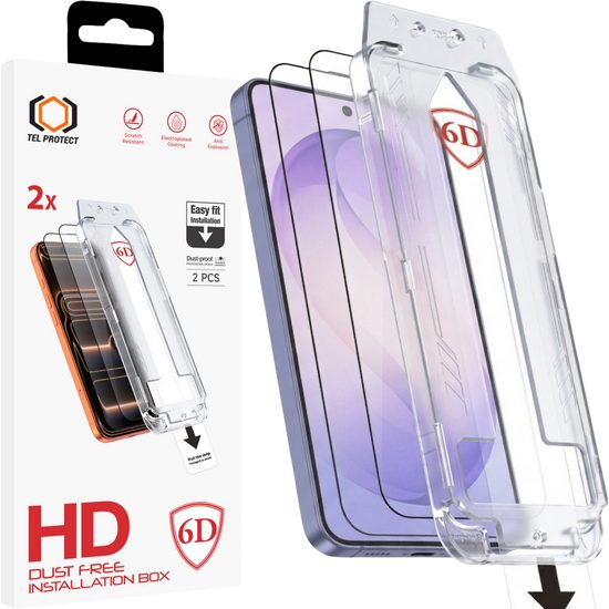Tel Protect Dust-Free Easy Fit 6D zaštitno kaljeno staklo, Samsung Galaxy S26 Ultra, 2 komada, crno