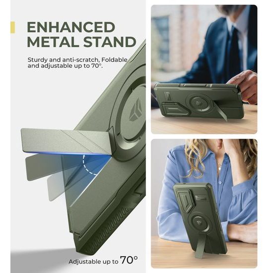 Dexnor MagSafe 360 Kickstand Camprotector Θήκη Samsung Galaxy S25 Ultra, Πράσινο
