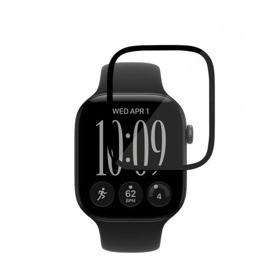 Apple Watch 12 46mm aizsargplēve – Techsuit Nano Flex komplekts 2 gab. – melns