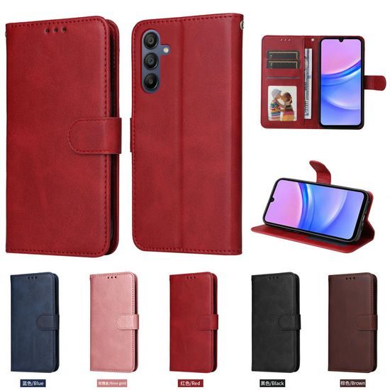 Samsung Galaxy A18 klappümbris magnetiga – punane