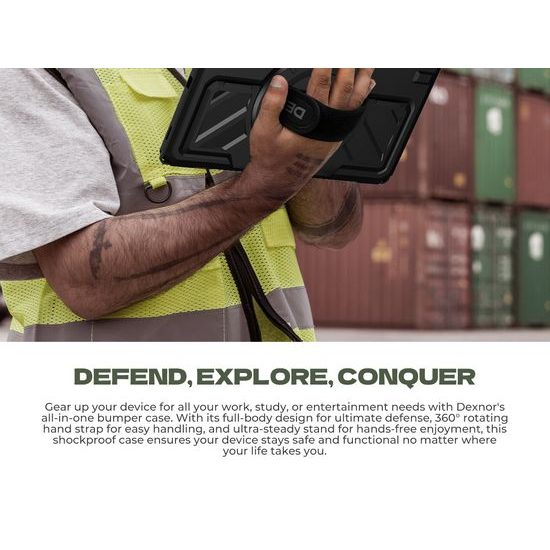 Dexnor 360 Περιστρεφόμενη θήκη, Samsung Galaxy Tab S9 FE Plus, μαύρη