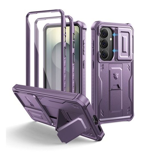 Dexnor 360 Kickstand Camprotector obal Samsung Galaxy S26, fialový