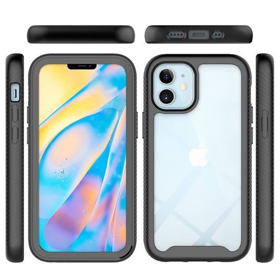 Techsuit Defense360 Pro + Zaščitna folija, iPhone 12 / 12 Pro, črna