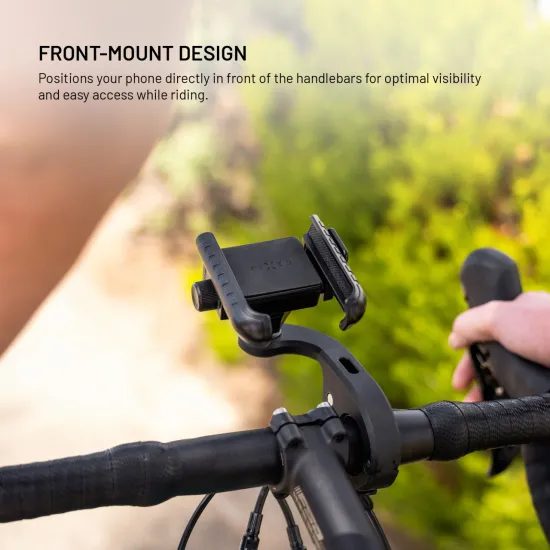 Univerzálny držiak mobilného telefónu na bicykel FIXED Bikee Plus Vista s uchytením na stred riadidiel, čierny