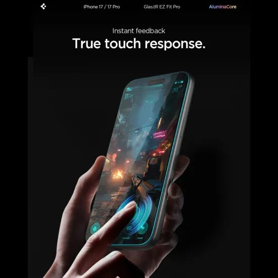 Spigen Glas.TR EZ Fit Pro s aplikátorom, Tvrdené sklo, iPhone 16 Pro / 17 / 17 Pro / 18 Pro
