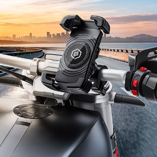 Blavec VELO BV-04 Handyhalterung für Fahrrad und Motorrad mit Active Shock Absorption - Schwarz