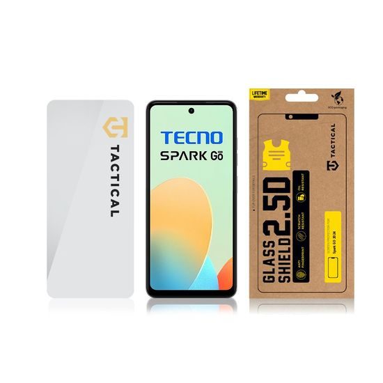 Taktikai üvegpajzs 2.5D üveg Tecno Spark GO 2024, átlátszó