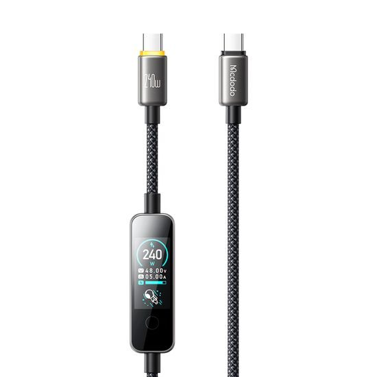 Mcdodo Datenkabel mit TFT-Display (CA-8750) USB-C auf USB-C, 240 W, 1,2 m - Schwarz
