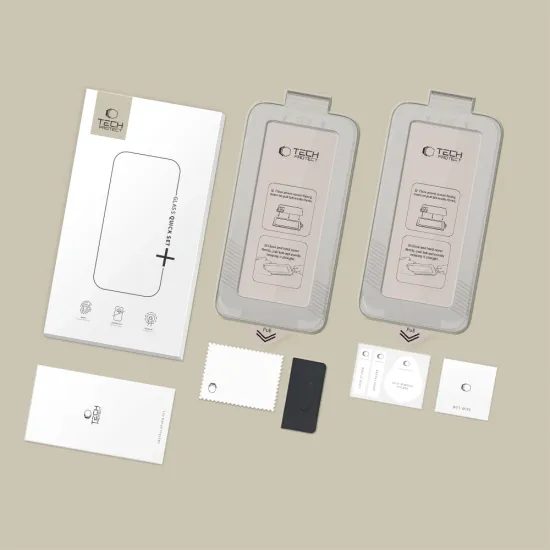 Tech-Protect Quick Set+ Panzerglas für Samsung Galaxy S26 Ultra - Gehärtetes Displayschutzglas mit Montagerahmen - 2 Stück - Schwarz