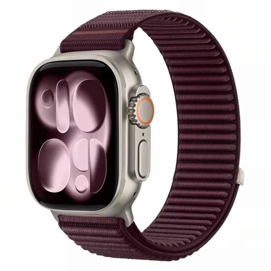 Tech-Protect NylonLoop Apple Watch 8 / 9 / 10 / 11 / 12 / SE / Ultra (44 / 45 / 46 / 49 mm, vínový