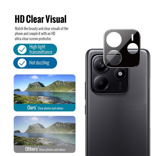 JP Combo pack, Sada 2 tvrzených skel a 2 sklíček na fotoaparát, Xiaomi Redmi Note 14 4G