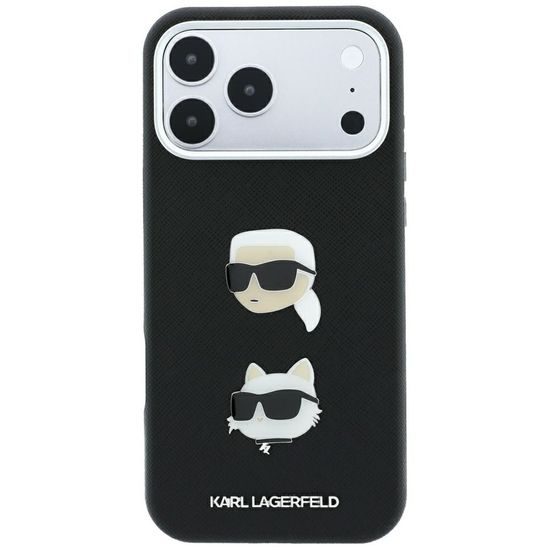 Karl Lagerfeld Saffiano with K&C Heads Pins and Logo ümbris iPhone 17 Pro Max / 18 Pro Max – must