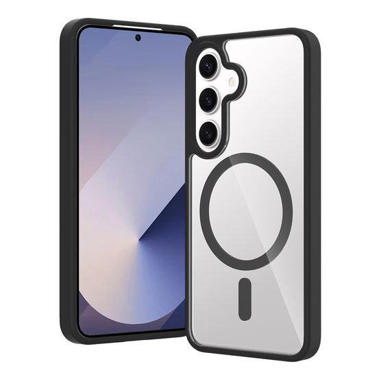 JP MagFit Clear MagSafe Θήκη με Μαγνήτη N52, Samsung Galaxy S24, μαύρη