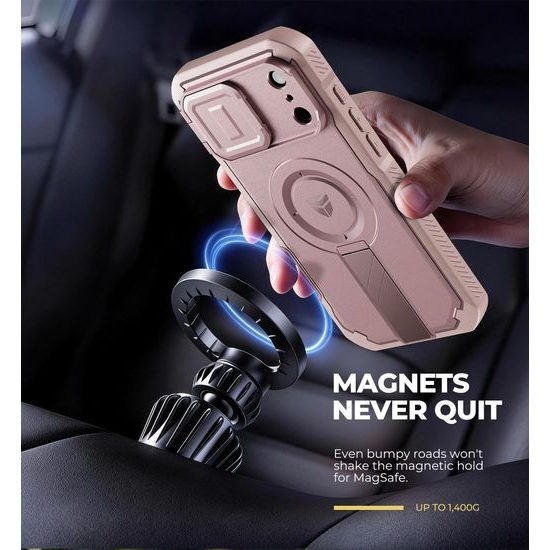 Dexnor MagSafe 360 Kickstand Case für iPhone 17 Pro Max / 18 Pro Max mit Kameraschutz - Rosa