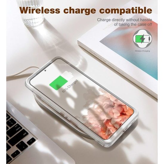 Suritch 360 Marble Θήκη για Samsung Galaxy S21 Ultra, Λευκή