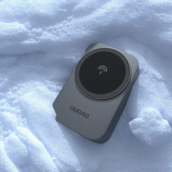 Dudao A11 Max ασύρματος φορτιστής MagSafe 3σε1, 15W, γκρι