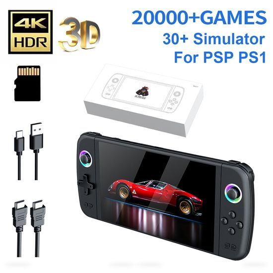 SJGAM M27 Premium φορητή κονσόλα gaming με οθόνη 7" HD IPS, μαύρη