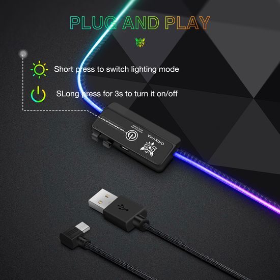 Onikuma MP006 Gaming podloga za miško in tipkovnico, črna