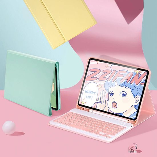 Θήκη με Πληκτρολόγιο Bluetooth για Samsung Galaxy Tab S7 FE / S7 Plus, μπλε