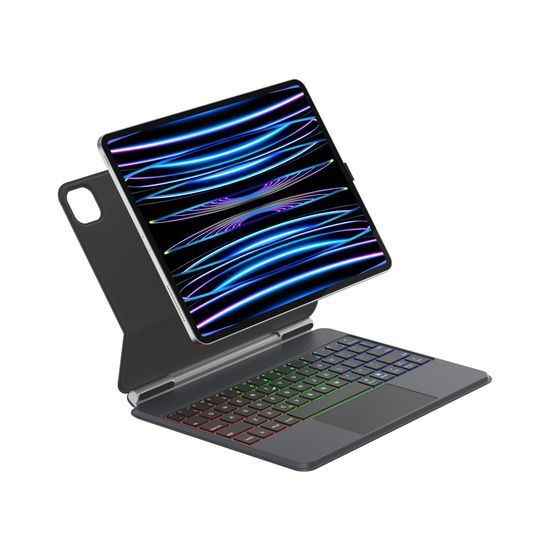 JP Magnetic Keyboard MK04C pouzdro na tablet s PIN socket připojením, iPad Pro 11 2018 / 2020 / 2021 / 2022, iPad Air 4 10.9 2020 / Air 5 10.9 2022 / Air 11 2024, černé