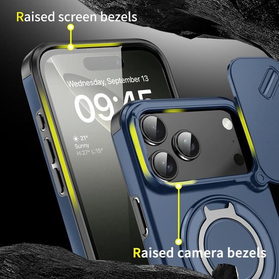 Camslide Stand etui, iPhone 17 Pro Max, modro