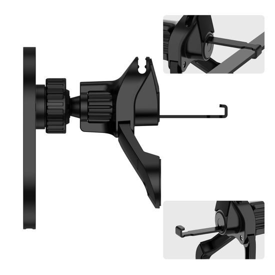 Tech-Protect MM15W-V6 Mágneses MagSafe Autós Töltő Szellőzőrácsra, 15W, Fekete